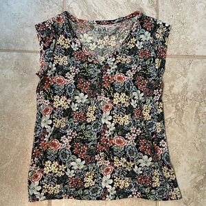 LOFT Linen Floral Blouse/Top. *Like new* XXS